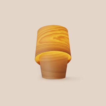 LZF Stolná lampa Tiny, prírodný buk, výška 22,5 cm