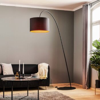 Lampa Alice s tienidlom na lampu v čiernej a zlatej farbe