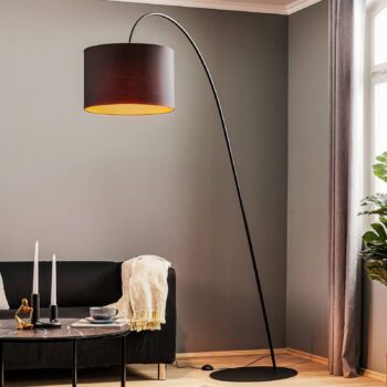 Lampa Alice s tienidlom na lampu v čiernej a zlatej farbe