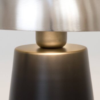 Lampa Fungo vyžarujúca nadol čierna/strieborná