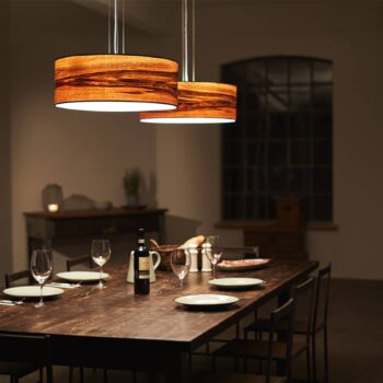 Lampa LeuchtNatur Discus 55cm orech európska biela