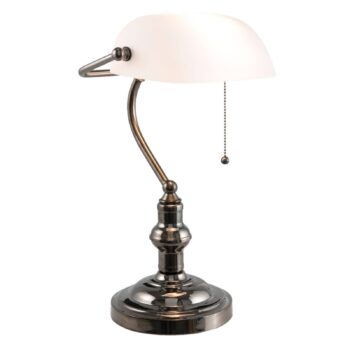 Lampa na písací stôl 5100W biele sklenené tienidlo