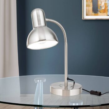 Lampa na písací stôl Nemo, flexibilná, matný nikel