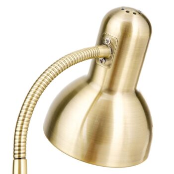 Lampa na písací stôl Nemo, flexibilná, mosadz
