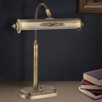 Lampa na písací stôl Picture starožitná mosadz