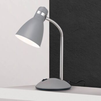 Lampa na písací stôl School, sivá