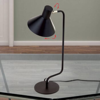 Lampa na písací stôl Viktória nastaviteľná čierna