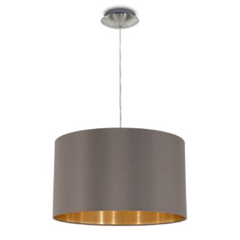 Látkové závesné svietidlo Maserlo, cappucino, 38cm