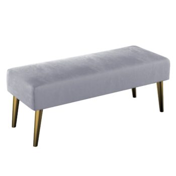 Lavica Velvet, Lysegrå, 100 x 40 x 40 cm, Velvet, 704-24