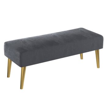 Lavica Velvet, Mørkegrå, 100 x 40 x 40 cm, Velvet, 704-12