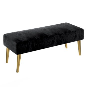 Lavica Velvet, Sort, 100 x 40 x 40 cm, Velvet, 704-17
