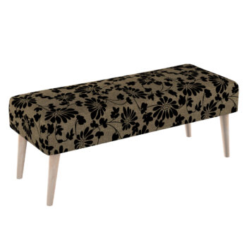 Lavica natural, béžová a čierna, 100 x 40 x 40 cm, Living 2, 162-11