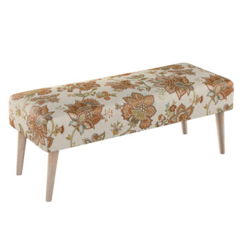 Lavica natural, béžové kvety, 100 x 40 x 40 cm, Intenso Premium, 144-27