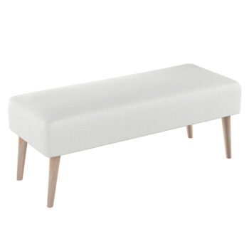 Lavica natural, biały, 100 x 40 x 40 cm, Teddy, 702-80