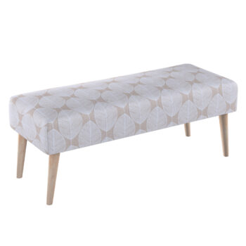 Lavica natural, biele listy na béžovom podklade , 100 x 40 x 40 cm, Sunny, 143-85