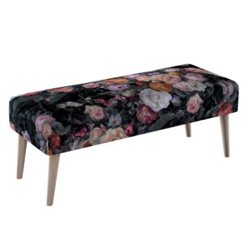 Lavica natural, farebné kvety na tmavom pozadí, 100 x 40 x 40 cm, Gardenia, 161-02