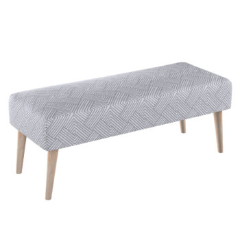 Lavica natural, geometrické sivé vzory, 100 x 40 x 40 cm, Sunny, 143-45