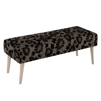 Lavica natural, hnedá a čierna, 100 x 40 x 40 cm, Living 2, 162-10