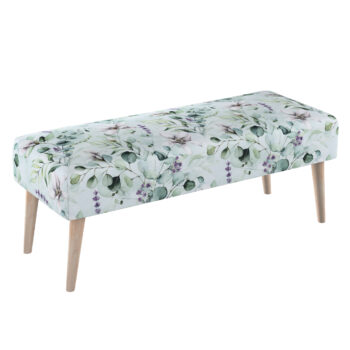 Lavica natural, magnólie na mätovom podklade, 100 x 40 x 40 cm, Flowers, 143-66
