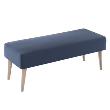 Lavica natural, modrá, 100 x 40 x 40 cm, Ingrid, 705-39