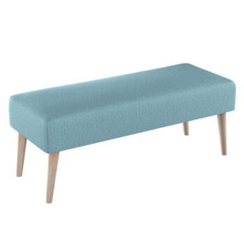 Lavica natural, modrá, 100 x 40 x 40 cm, Madrid, 161-60