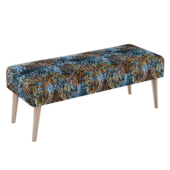 Lavica natural, modro-oranžová, 100 x 40 x 40 cm, Intenso Premium, 144-37