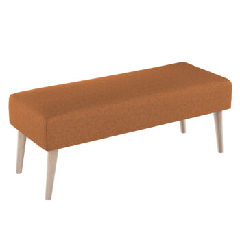 Lavica natural, oranžová melanž, 100 x 40 x 40 cm, Madrid, 162-31
