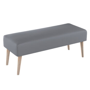 Lavica natural, šedá, 100 x 40 x 40 cm, Living, 106-74