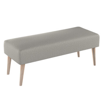 Lavica natural, sivá ženilka, 100 x 40 x 40 cm, Madrid, 161-57