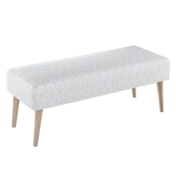 Lavica natural, vzor kocky na bielom podklade, 100 x 40 x 40 cm, Sunny, 143-51