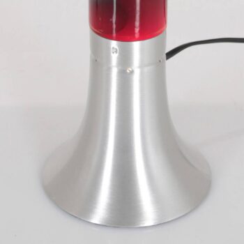Lávová lampa Volcan 3117, oceľ, tekutina číra/červená, E14