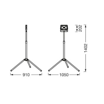 Ledvance LED pracovné svetlo Value Tripod s jedným plameňom 30W