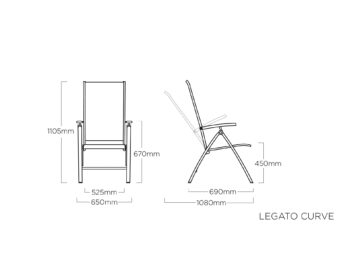 Legato polohovacie kreslo antracit