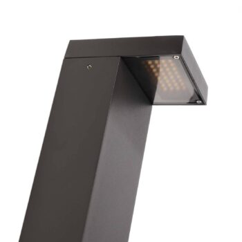 Lerna LED svetlo na chodník, výška 100 cm, CCT, sivé, zásuvky