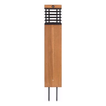 Les Jardins LED solárne cestné svetlo Tekura, teak/šedá, 75 cm