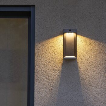 Les Jardins LED solárne nástenné svietidlo Teckalu, sivá/čierna