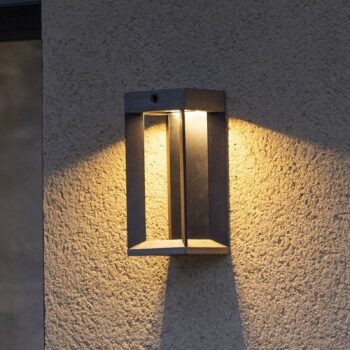 Les Jardins LED solárne nástenné svietidlo Teckalu, sivá/čierna
