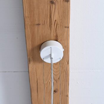 LeuchtNatur Discus závesná lampa 55cm listy biela