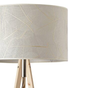 LeuchtNatur Ligno stojaca lampa, limba/listy biela