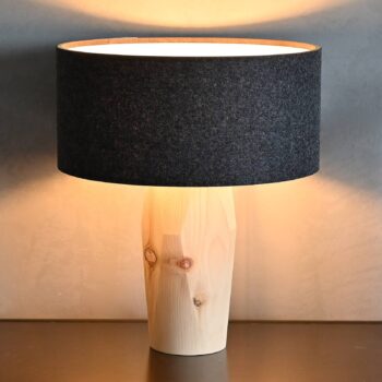 LeuchtNatur Pura stolová lampa limba/plsť antracit