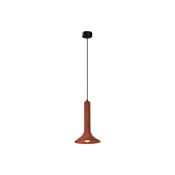Lieviková závesná lampa, betón, červená