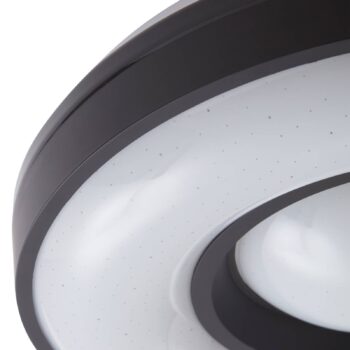 Lindby Aaesha LED svetlo biela/čierna Ø 40,5 cm
