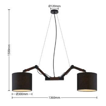 Lindby Alsabet závesná lampa