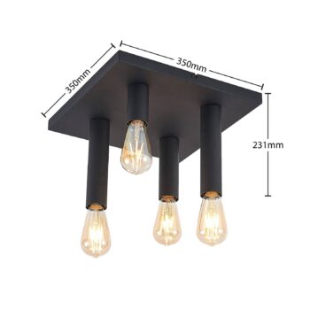 Lindby Belana stropné svietidlo, 4-pl.