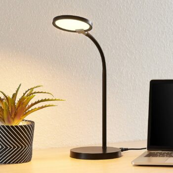 Lindby Binera LED stolná lampa, stmievač 3 stupne