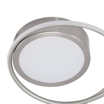 Lindby Bovia stropné LED, CCT, stmievateľné, nikel