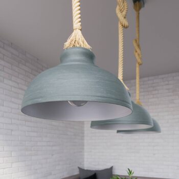 Lindby Chaby závesná lampa betónový vzhľad, 3-pl.