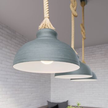 Lindby Chaby závesná lampa betónový vzhľad, 3-pl.