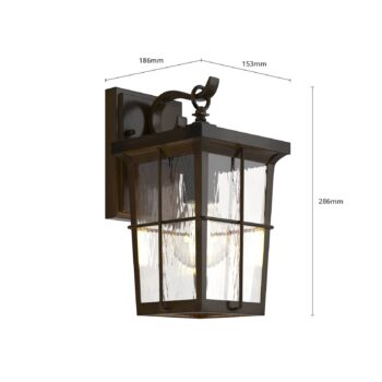 Lindby Charmaine vonkajšia lampa lampáš/zlatohnedá