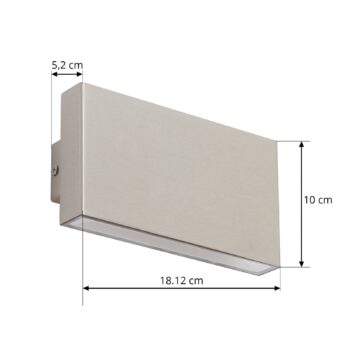 Lindby Dilvana vonkajšie nástenné LED svetlo 18 cm